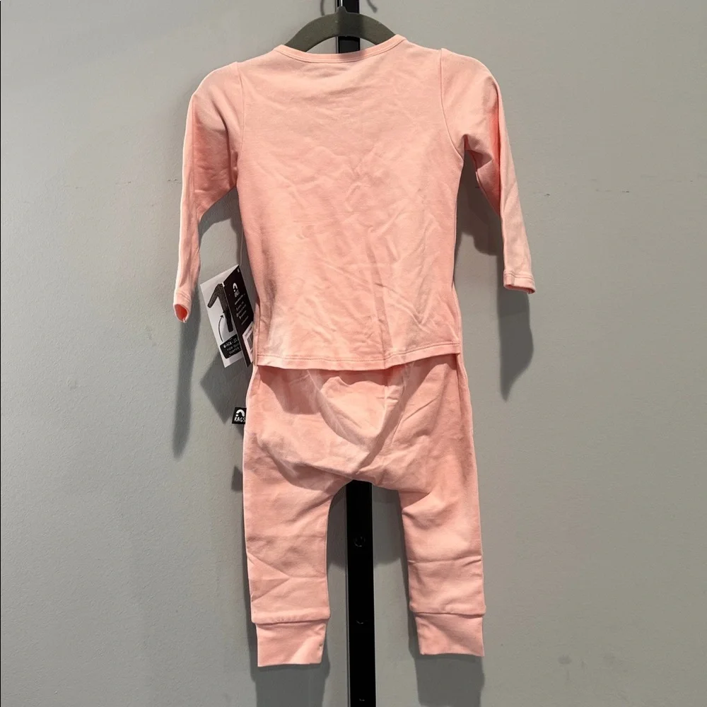 Rags Pink Baby Infant Romper Peek-a-Booty Bite Size 9-12 Months New NWT